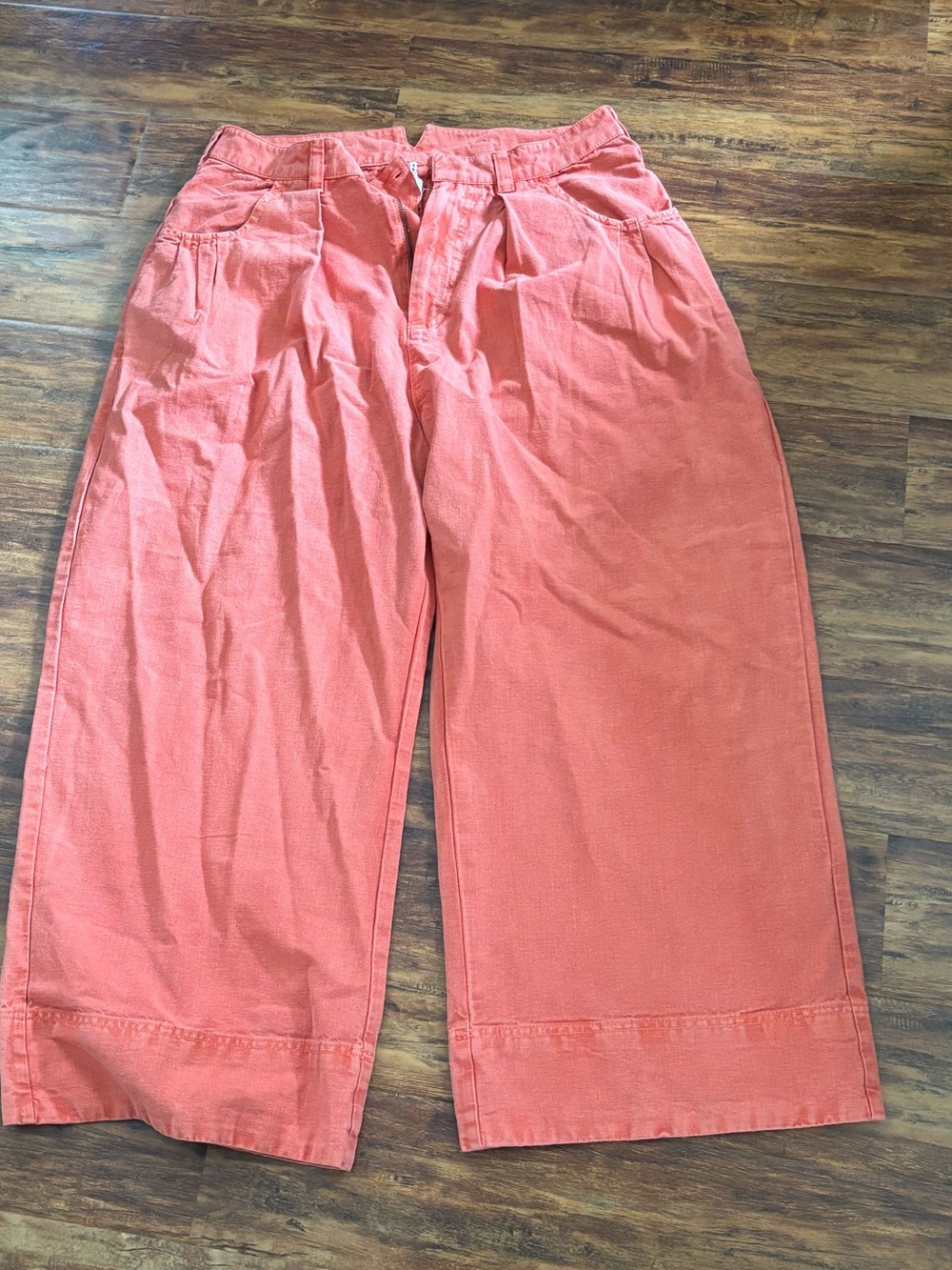 FREE PEOPLE tag cotton linen blend pants, lightweight. MADE INDIA